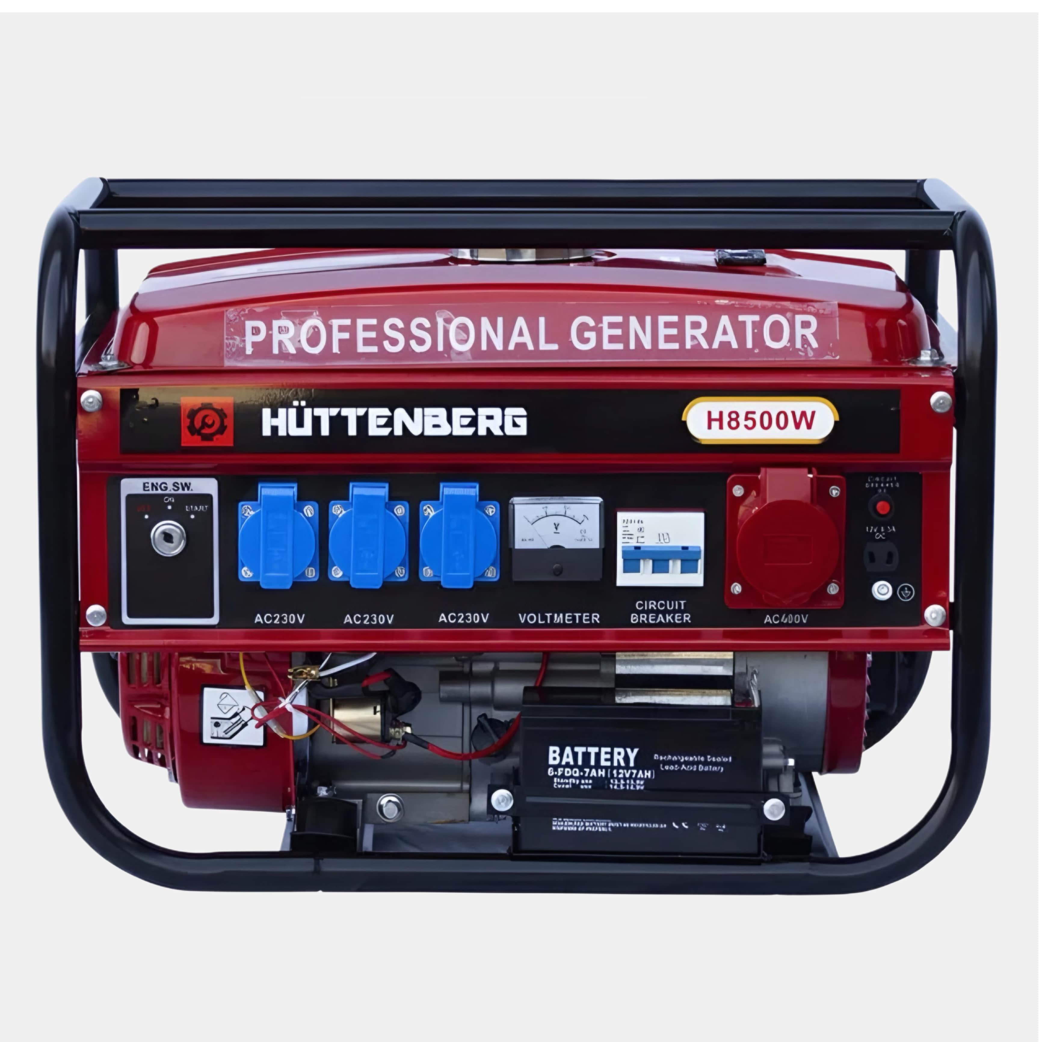 Generatore di Corrente H-8500W Avviamento Elettrico con Batteria
