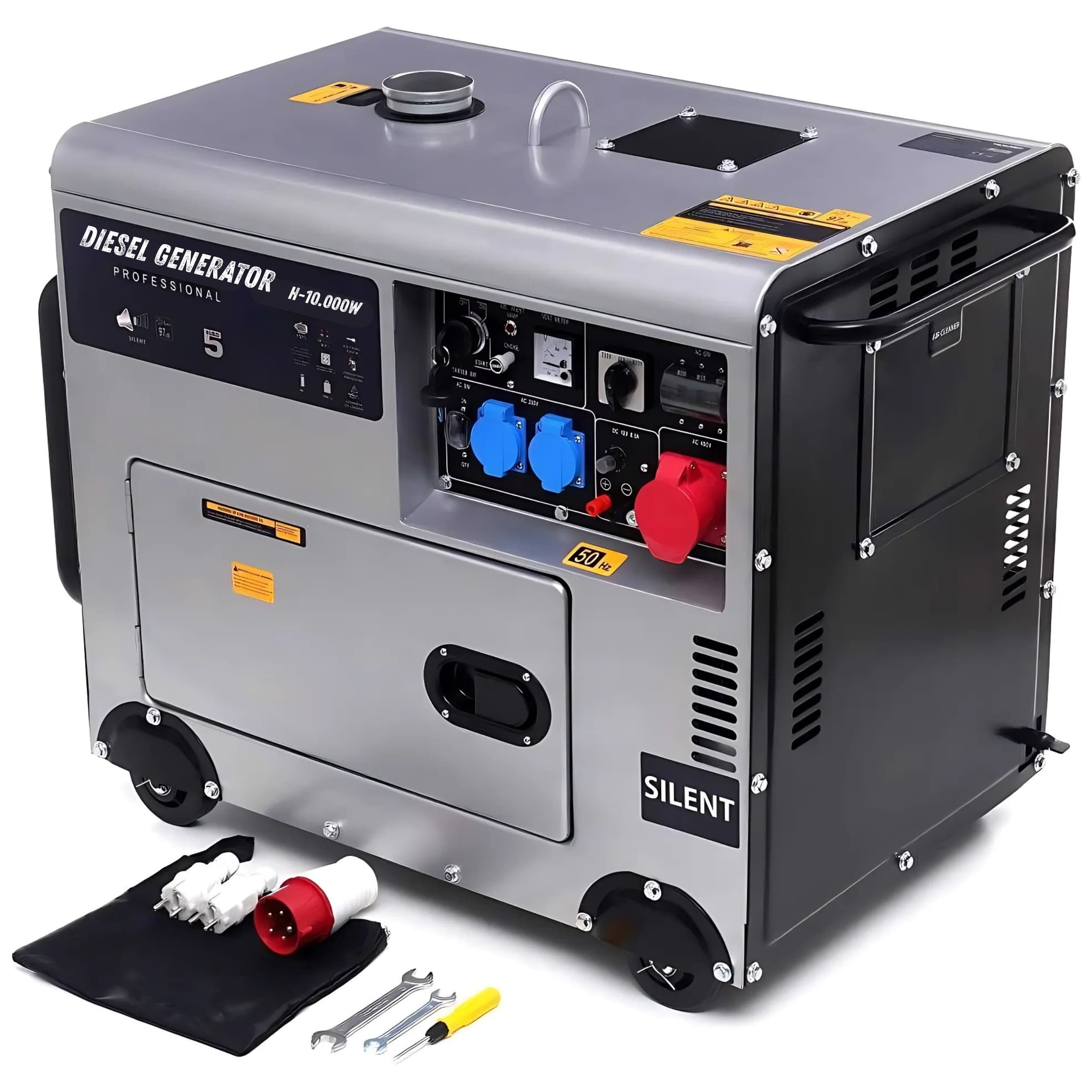 Generatore di Corrente Diesel 9000w 9Kw Silenzioso